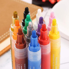 STA Acrylic Paint Pens 24 Colors Art Permanent Markers for DIY Glass,Ceramic,Rock,Wood,Canvas