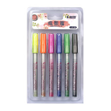 STA Outline Marker 6 Color Glitter Two-Line Pen for DIY Card Photo Album