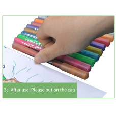 STA 1152 Glitter Marker Pens 6 Color for DIY Photo Album Artist Drawing