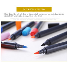 STA 3110 Aquarelle Brush Pen Set 24 Color Art Markers Dual Tips Watercolor