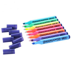STA 8 Color Fluorescent Highlighter Marker Pens Chisel Tip