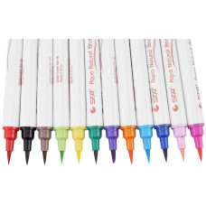 STA Real Brush Pens 24 Colors for Watercolor Painting with Flexible Nylon Brush Tips