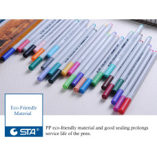 STA 6200 Fineliner 26 Colors Journal Planner Writing Note Drawing Colored Pens