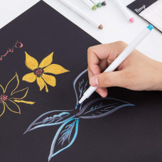 STA 6551BR Metallic Marker Pens 10 Colours Brush Tip for Guest Book Art Card Making DIY Photo Album