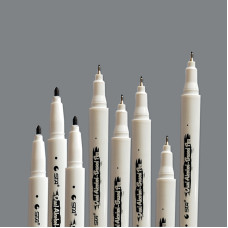 STA 8802 Black Dual Tips Alcohol Based Needle Marker Pens-6 Pack