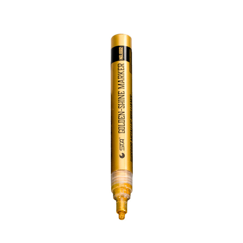 STA 1002 Golden Shine Metallic Marker,6 Color,2mm Tip