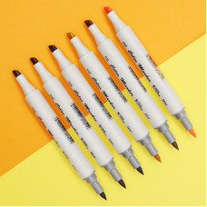 STA 12 Colors Twin Tip Artist Alcohol Markers 3212BR
