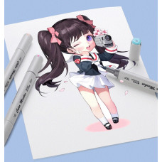 STA 12 Colors Twin Tip Artist Alcohol Markers 3212BR
