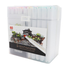 GRAPHMASTER GM1020 Alcohol Markers,12/24/36/48/60/80/108 Color