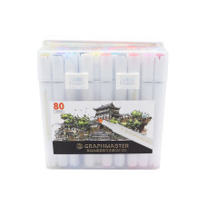 GRAPHMASTER GM1020 Alcohol Markers,12/24/36/48/60/80/108 Color