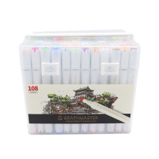 GRAPHMASTER GM1020 Alcohol Markers,12/24/36/48/60/80/108 Color