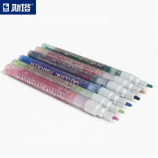 STA Outline Marker 6 Color Glitter Two-Line Pen for DIY Card Photo Album