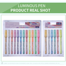STA 1152 Glitter Marker Pens 6 Color for DIY Photo Album Artist Drawing