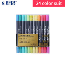 STA 14Pcs Dual Tips 28 Color Watercolor Brush Pens Art Markers for Coloring  Book