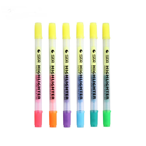 STA 3130 Dual Tip Candy Color Highlighters 6 Pack