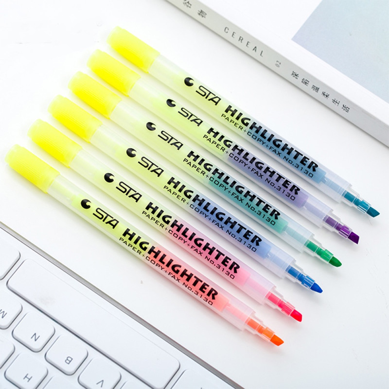 STA Highlighter Markers Assorted Colors Bulk Fluorescent Single Text F –  Harber - Schowalter882