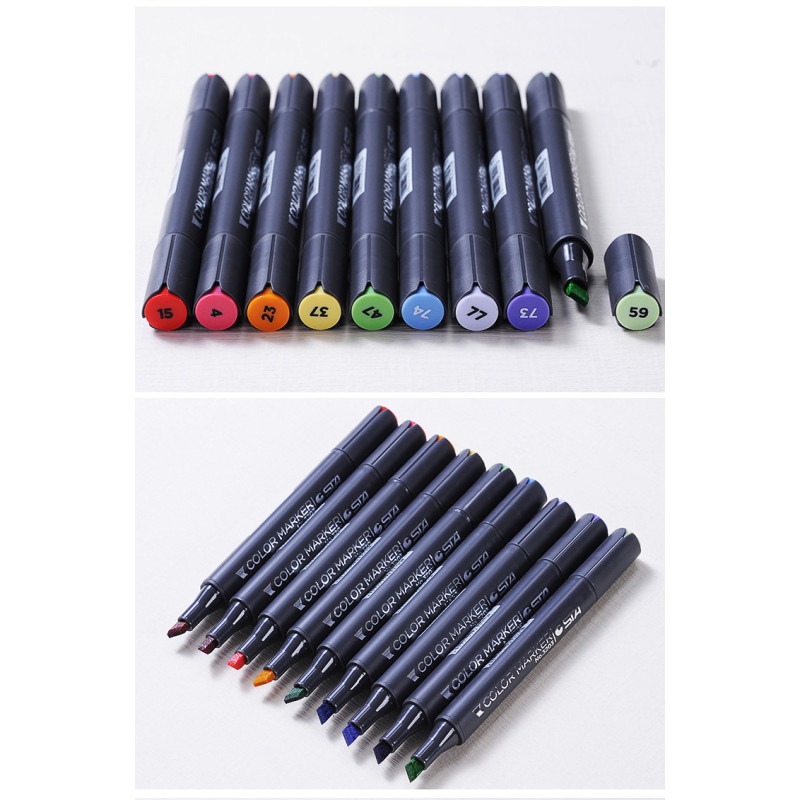 STA 30/40/60/80 Colors Alcohol Based Color Marker Dual Tip for Art