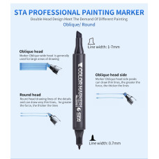 SAT 3203 Twin Art Markers Alcohol Based 30 40 60 80 Color Animaiton Design Set