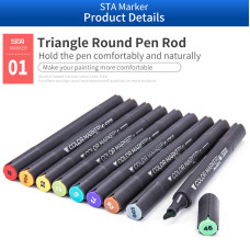 SAT 3203 Twin Art Markers Alcohol Based 30 40 60 80 Color Animaiton Design Set