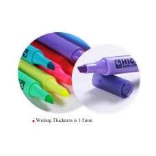 STA 8 Color Fluorescent Highlighter Marker Pens Chisel Tip