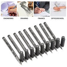 STA 9 Fineliner Black Ink Pigment Liner for Art Technical Drawing Writing Engineering Sketching Architecture Manga