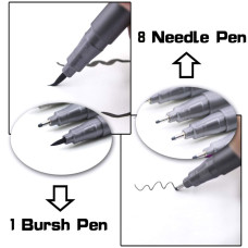 STA 9 Fineliner Black Ink Pigment Liner for Art Technical Drawing Writing Engineering Sketching Architecture Manga