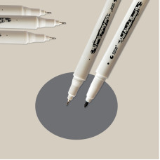 STA 8802 Black Dual Tips Alcohol Based Needle Marker Pens-6 Pack