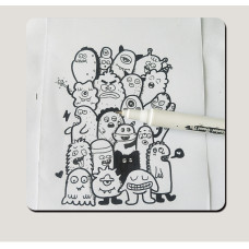 STA 8802 Black Dual Tips Alcohol Based Needle Marker Pens-6 Pack