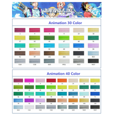 SAT 3203 Twin Art Markers Alcohol Based 30 40 60 80 Color Animaiton Design Set