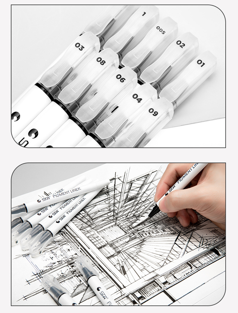 Fineliner Drawing pen 10-set